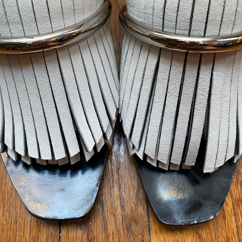 Proenza Schouler Leather Fringe Trim Accent Slide - Picture 10 of 12